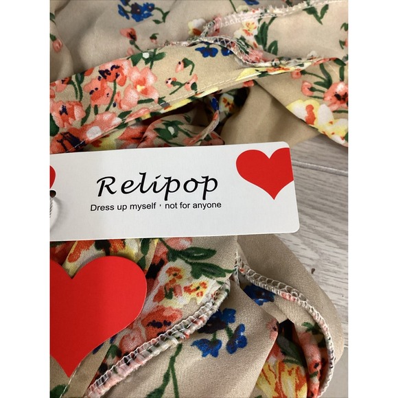 RELIPOP Women's (Size M) 3/4 Sleeve Open Front Cardigan Lace Accent Cotton Poly - Picture 5 of 5